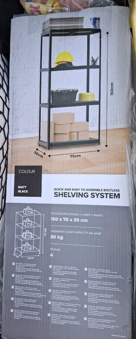 Regał metalowy 150x75x30 do samodzielnego złożenia
