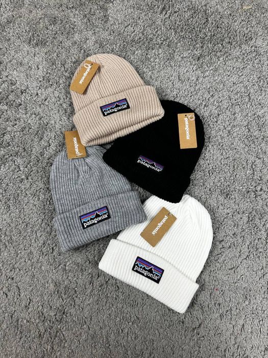 Шапка Patagonia чорна/ зимня шапка патагонія біла/ сіра/бежева/зимова