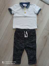 Komplet koszulka polo Coccodrillo + spodnie Pepco, 74 cm