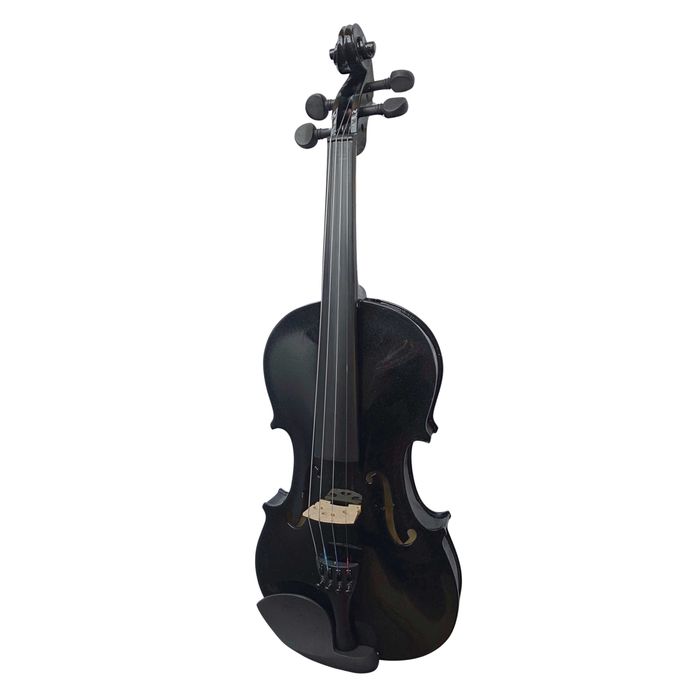 Skrzypce rozmiar 4/4 czarne + futerał + smyczek + kalafonia