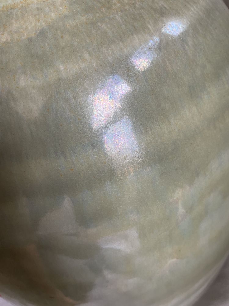 Duży wazon ceramika zielony gołębi pastel