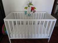Łóżeczko dla niemowlaka, biały, IKEA, 67x125 cm