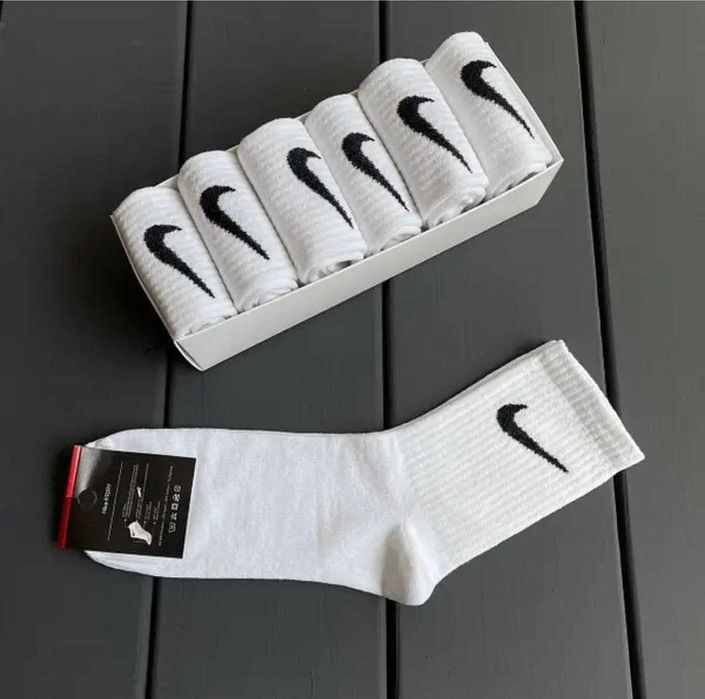 Шкарпетки чоловічі високі найк носки мужские Nike білі