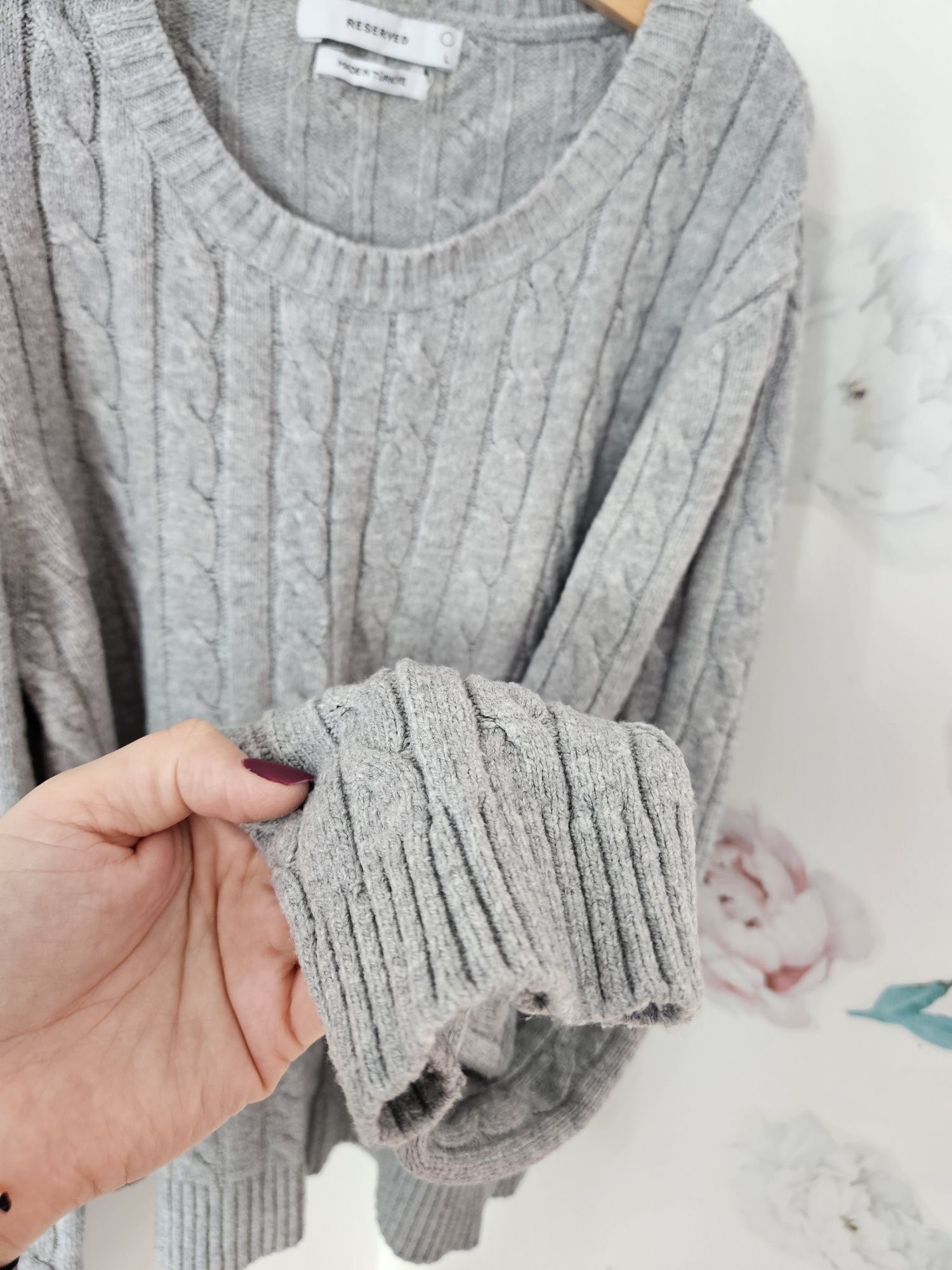 Sweter warkocz Reserved L