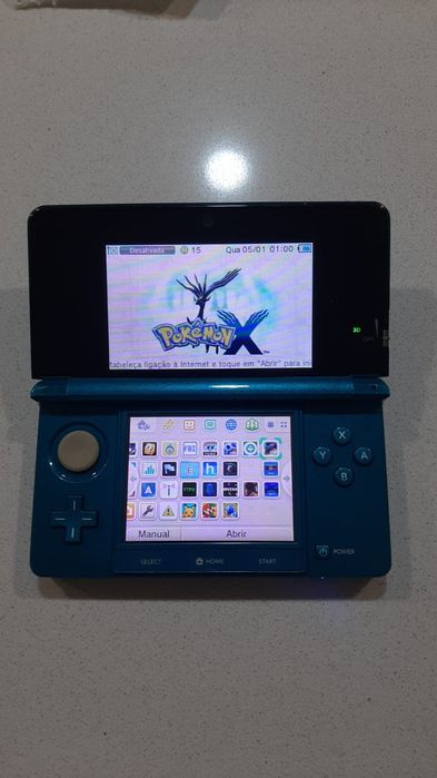 Nintendo 3ds, desbloqueado com cabo para carregar, bom estado