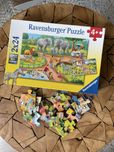 Ravensburger. Puzzle 2x24. Dzień w Zoo
