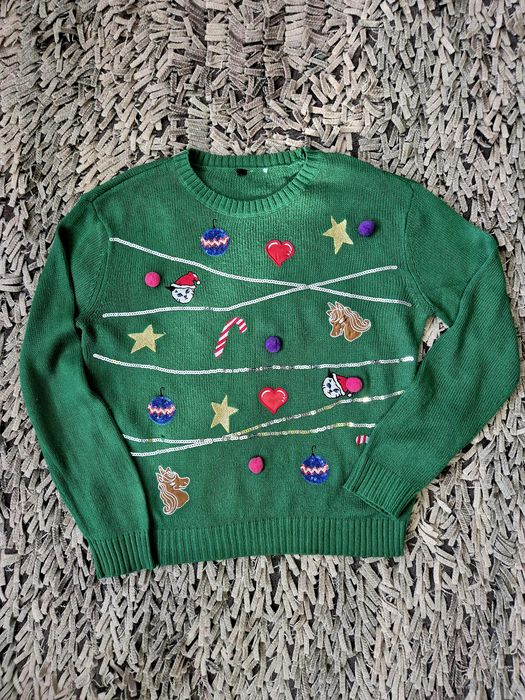 Sweter świąteczny gwiazdkowy 10-12 lat