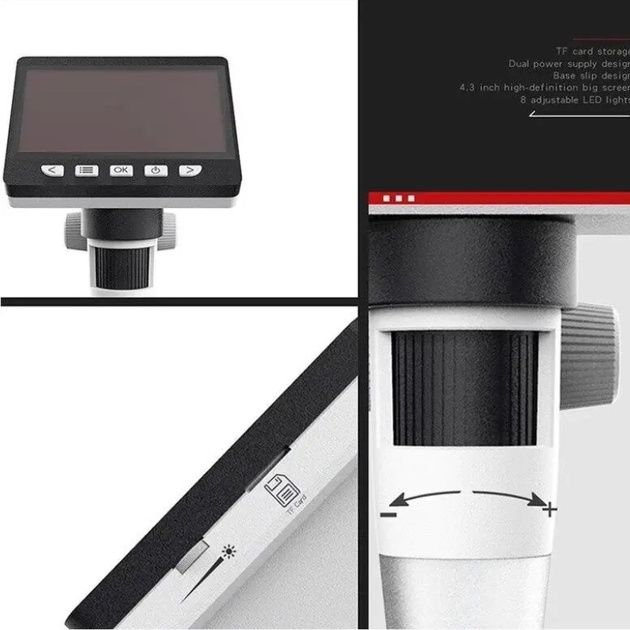Цифровой микроскоп с LCD экраном и LED подсветкой | 50-1000x | PC