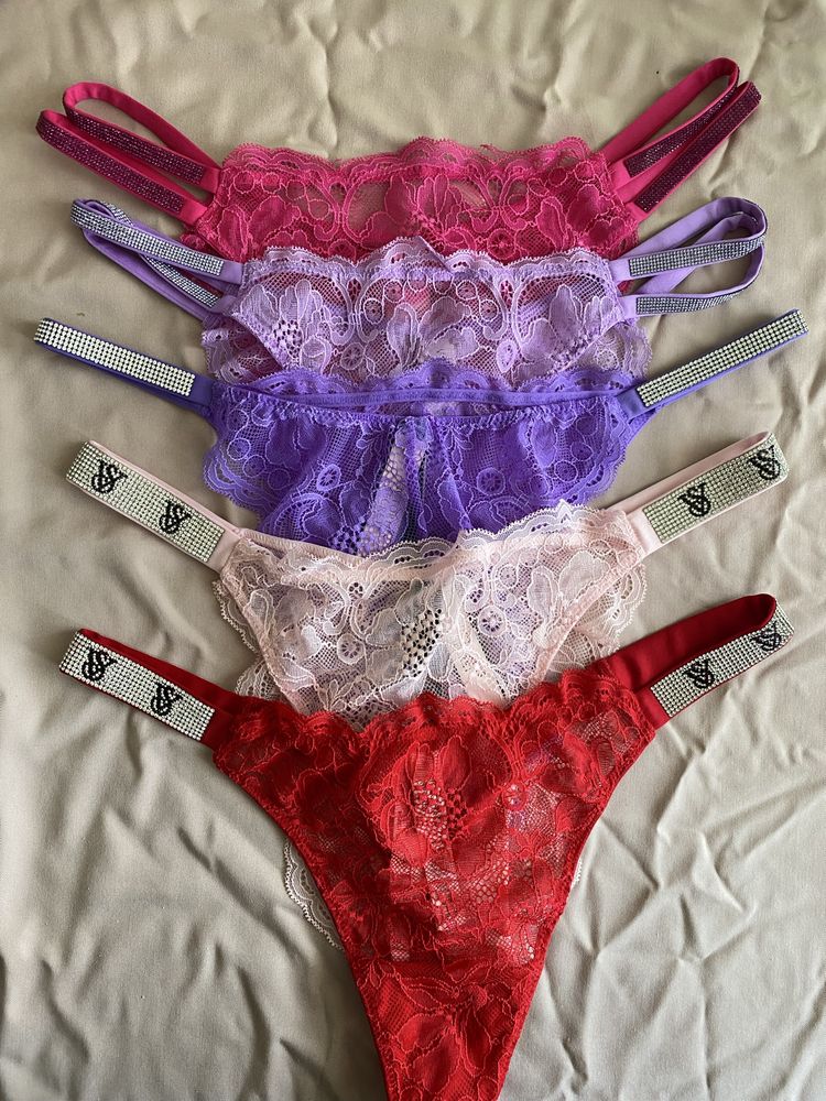 Трусики Victoria’s Secret Pink Вікторія Сікрет орігинал стрази камінці