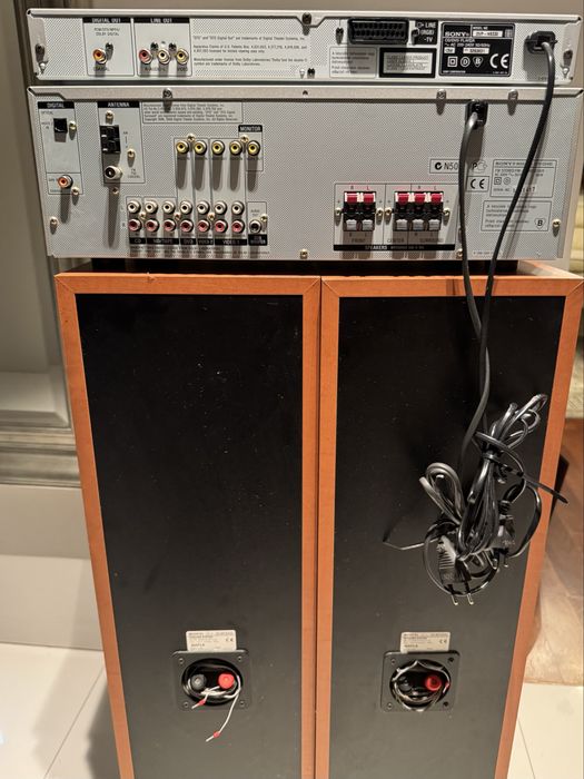 Zestaw amplituner-Odtwarzacz cd dvd -Kolumny sony