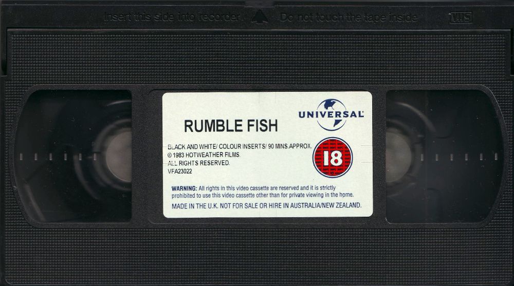 Rumble Fish - VHS
