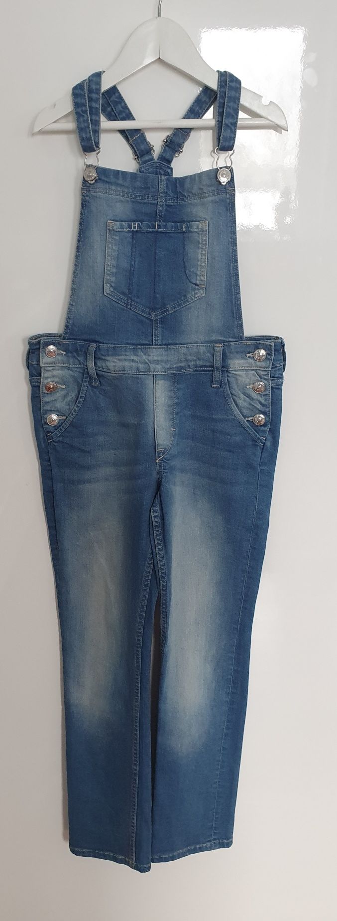 H&M-spodnie ogrodniczki dla dziewczynki r.140cm