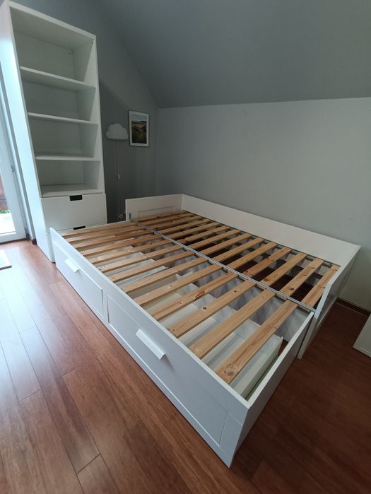 Łóżko białe Brimnes IKEA
