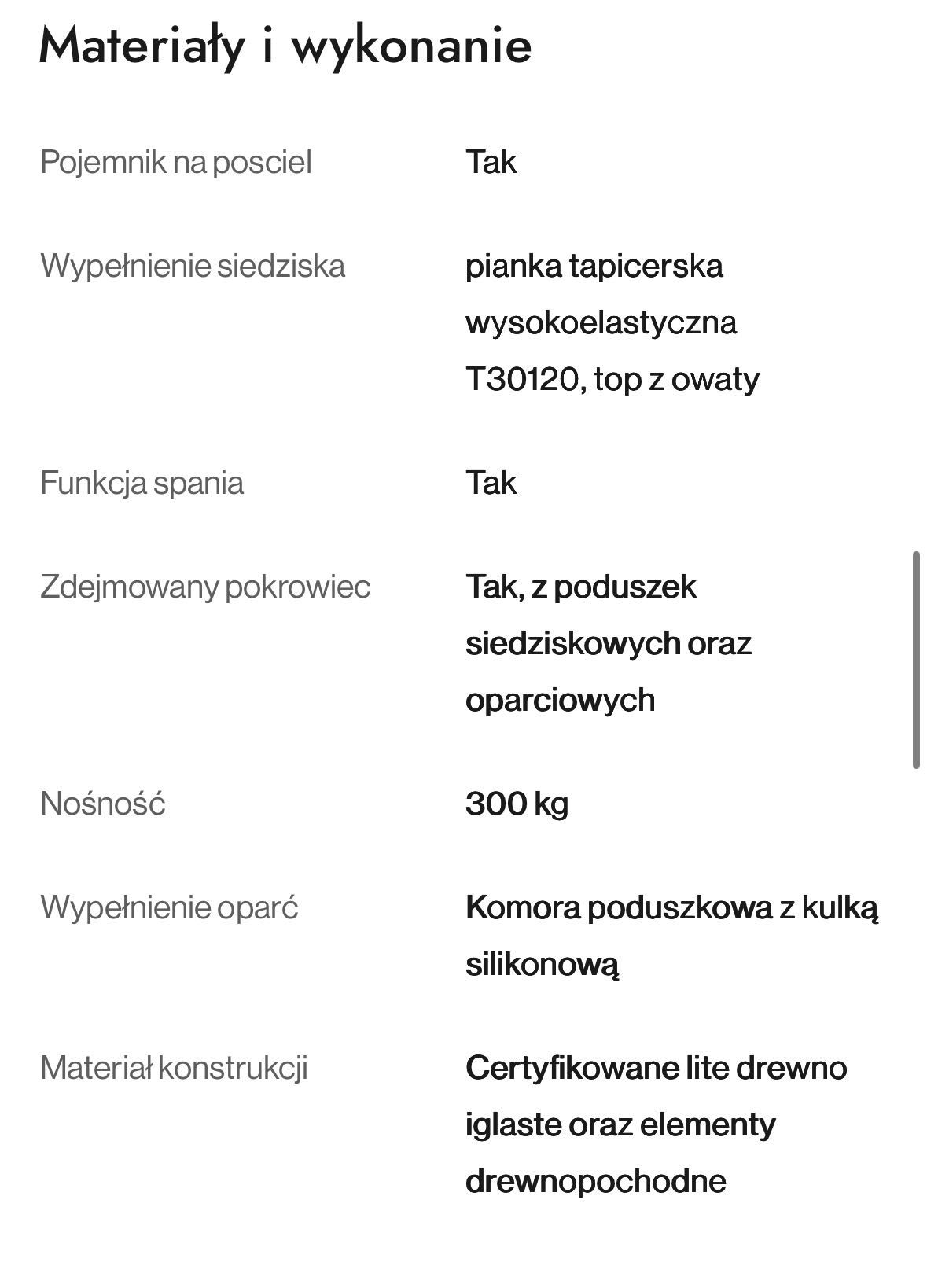 Sofa 3 os. z funkcją spania