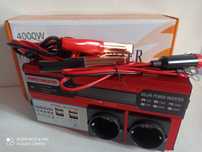 Przetwornica 4000W napięcia 12v/230v nowa sinus, wyświetlacz