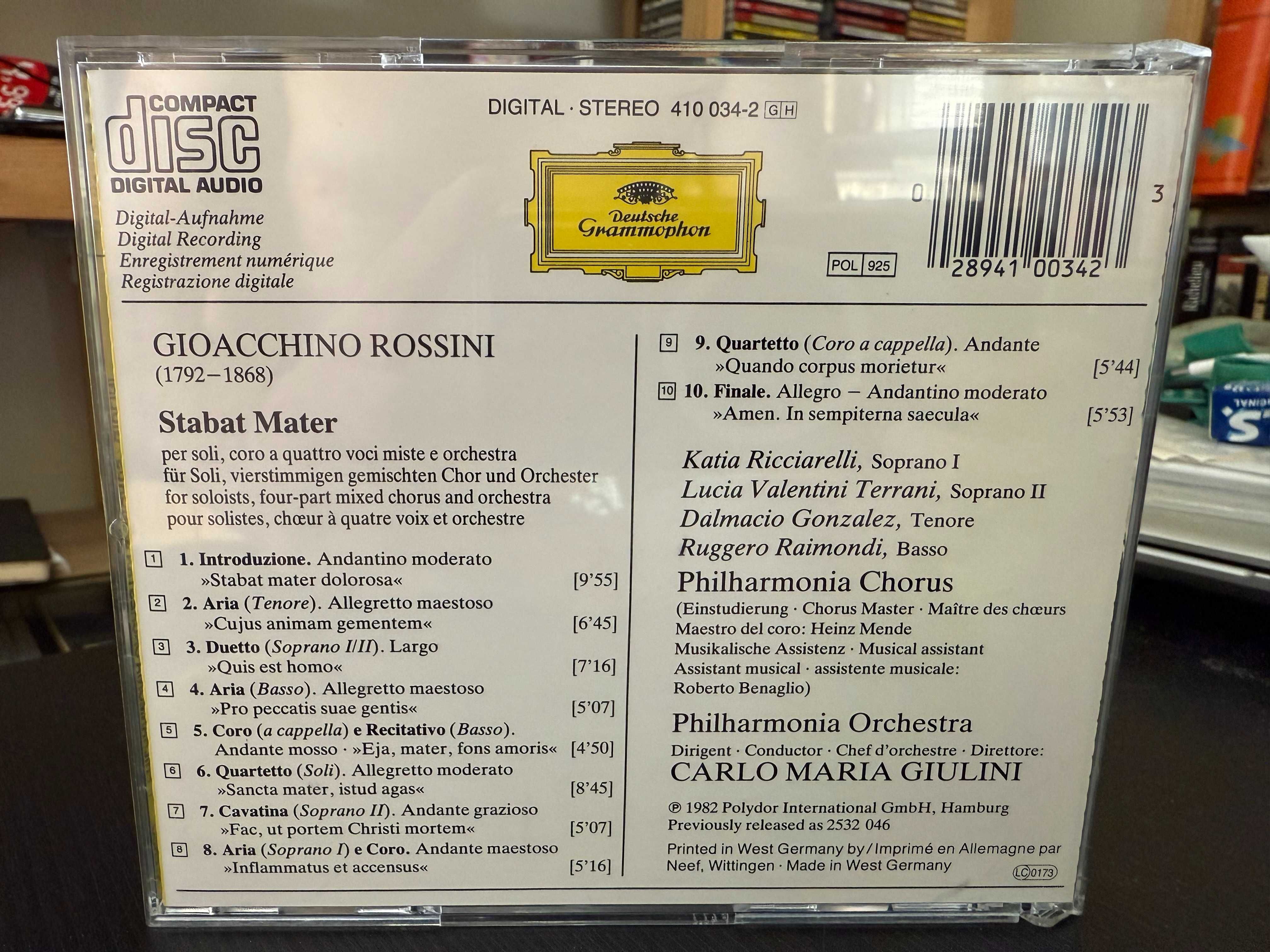 Rossini – Stabat Mater – Ricciarelli, Terrani – Carlo Maria Giulini