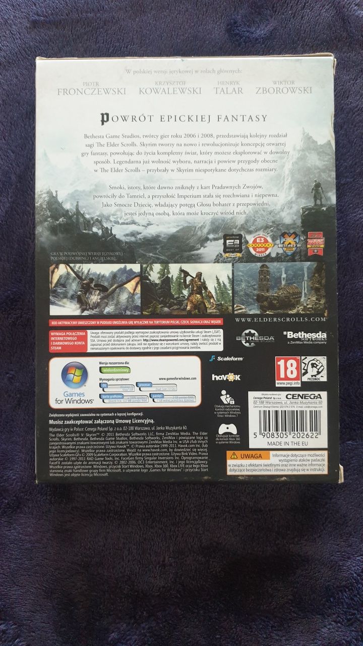 The Elder Scrolls V Skyrim BOX PC