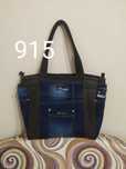 Jeansowa torba czarno-granatowa handmade Sveta