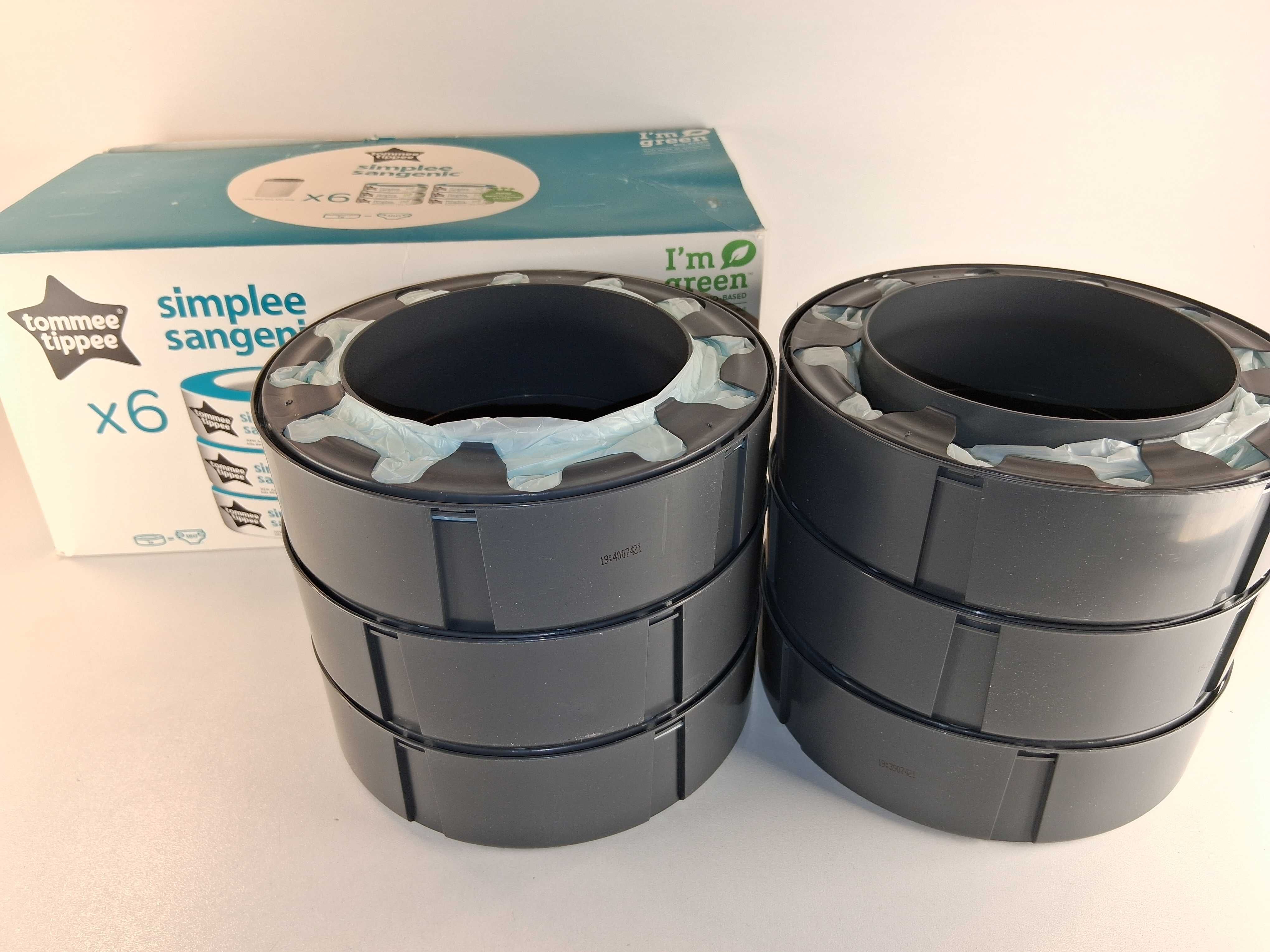 G013 Zestaw 6x Wkłady Do Kosza Na Pieluchy Tippee Sangenic Simplee