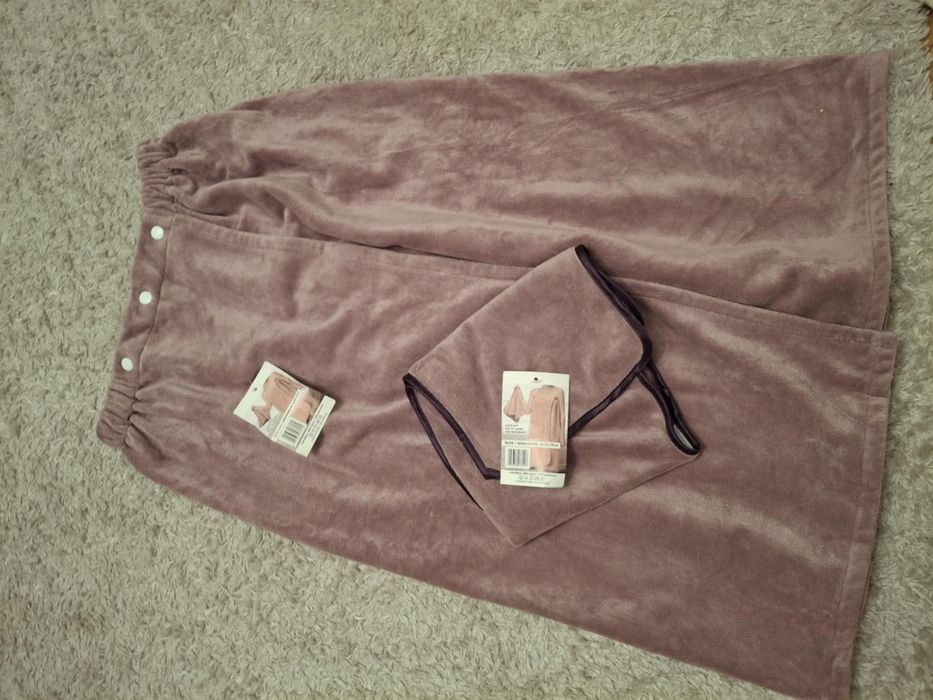 Ręcznik sauna/ tunika kosmetyczna. Opaska nowa