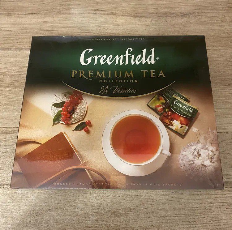 Чай Greenfield Premium набір подарунковий 24 смаки 96 пакетів коробка