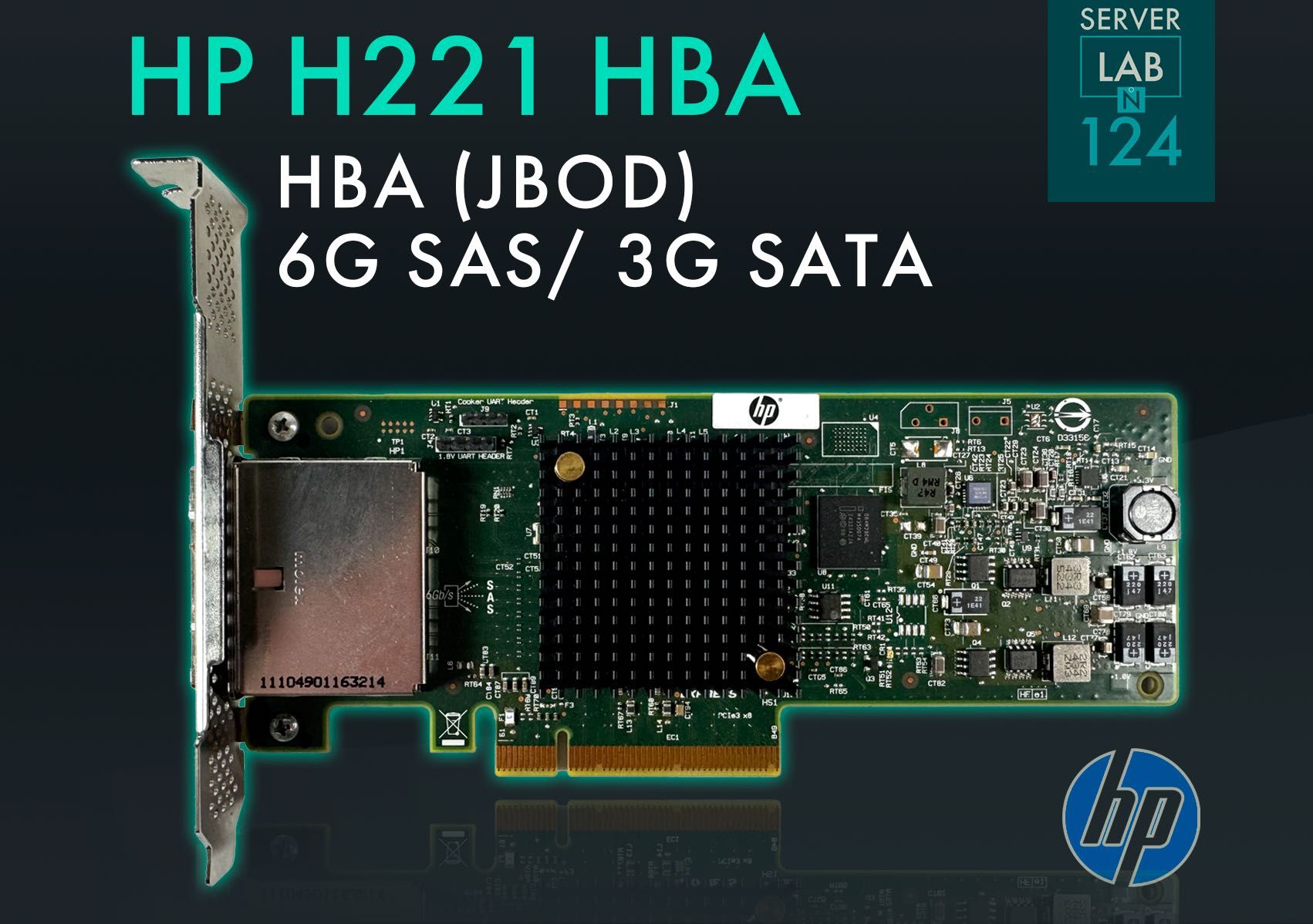 HBA-контролер HP H221 | 2 зовн. порти; 6G SAS / 3G SATA; PCIe3.0 x8