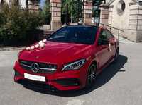 Auto do ślubu / na wesele - czerwony Mercedes CLA AMG