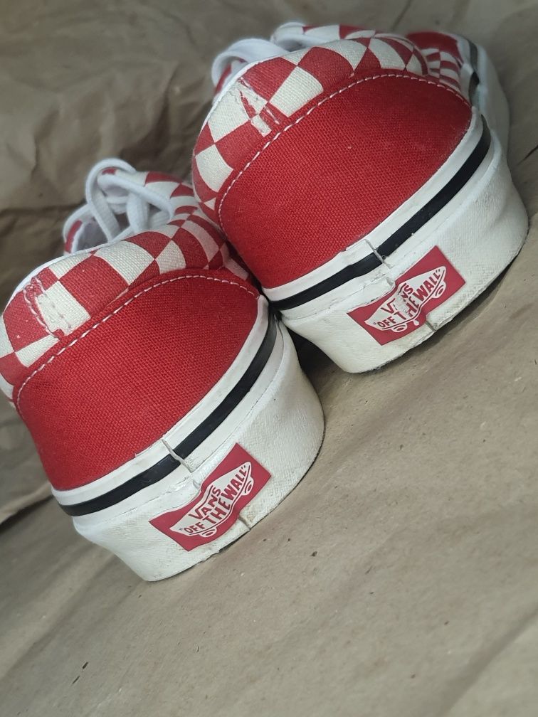 VANS ERA 95 (Вансы красные в клетку) (Anaheim Factory) Og Red/Og Wh