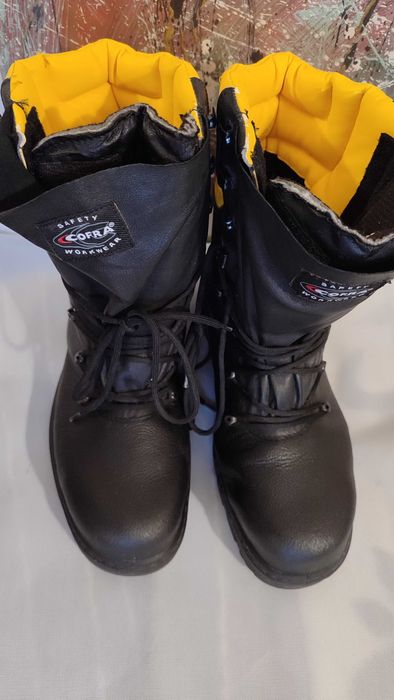 Захисні черевики Cofra з натуральної шкіри чорні ботинки