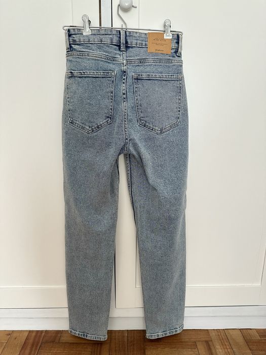 Stradivarius calças jeans mom slim