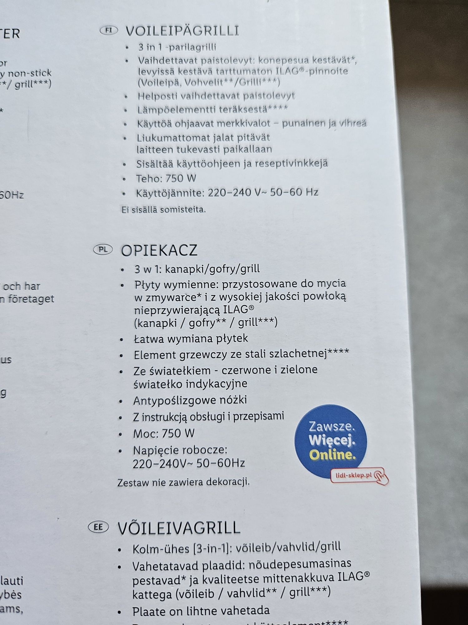 Toster grill gofrownica silver crest 3w1