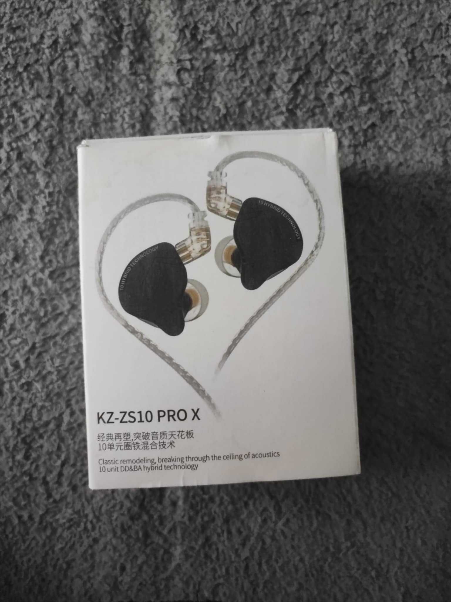 KZ ZS10 Pro X – Hybrydowe słuchawki dokanałowe (czarne)