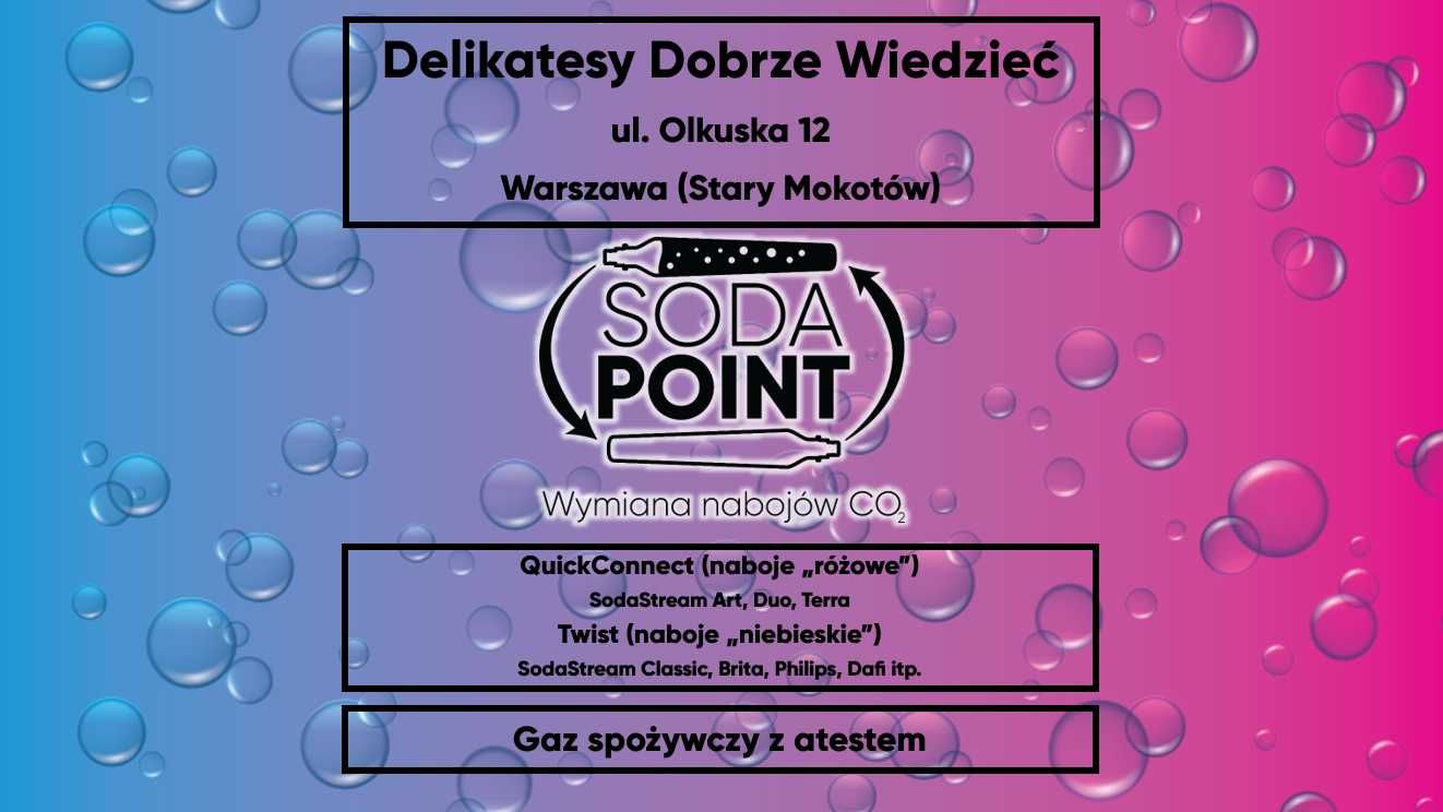Sodastream Warszawa (Stary Mokotów) ul. Olkuska 12 Wymiana nabojów CO2