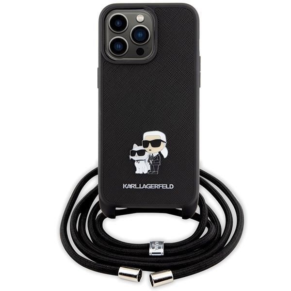Etui Karl Lagerfeld Crossbody Saffiano iPhone 15 Pro Max - Czarne