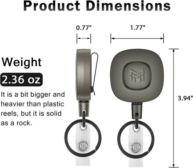 Brelok do kluczy wysuwany MNGARISTA z drutem stalowym BHA602 SPP410
