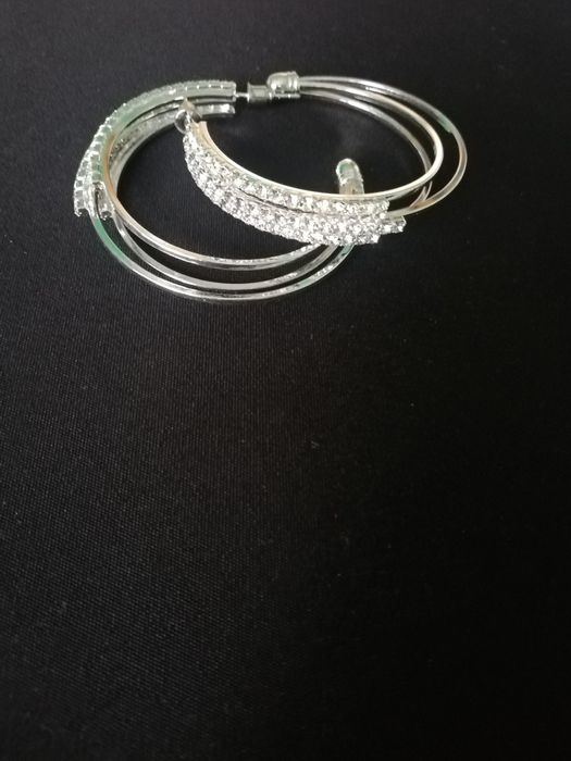 Свадьба блестящие серьги-кольца