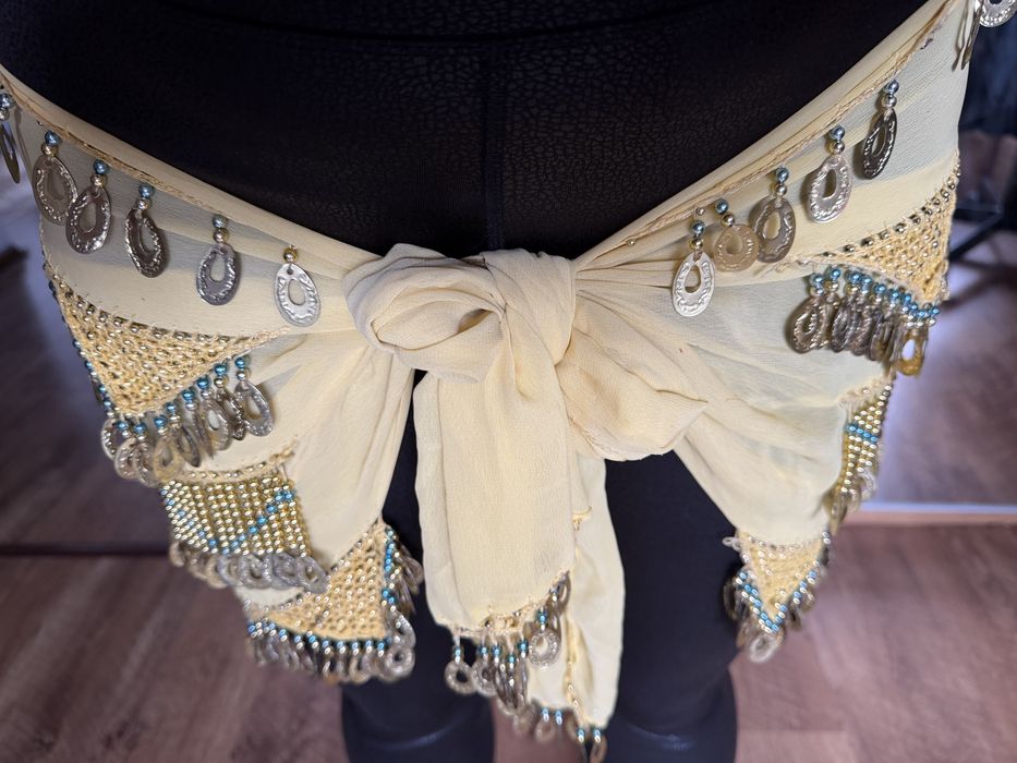 Chusta do tańca brzucha zółta belly dance