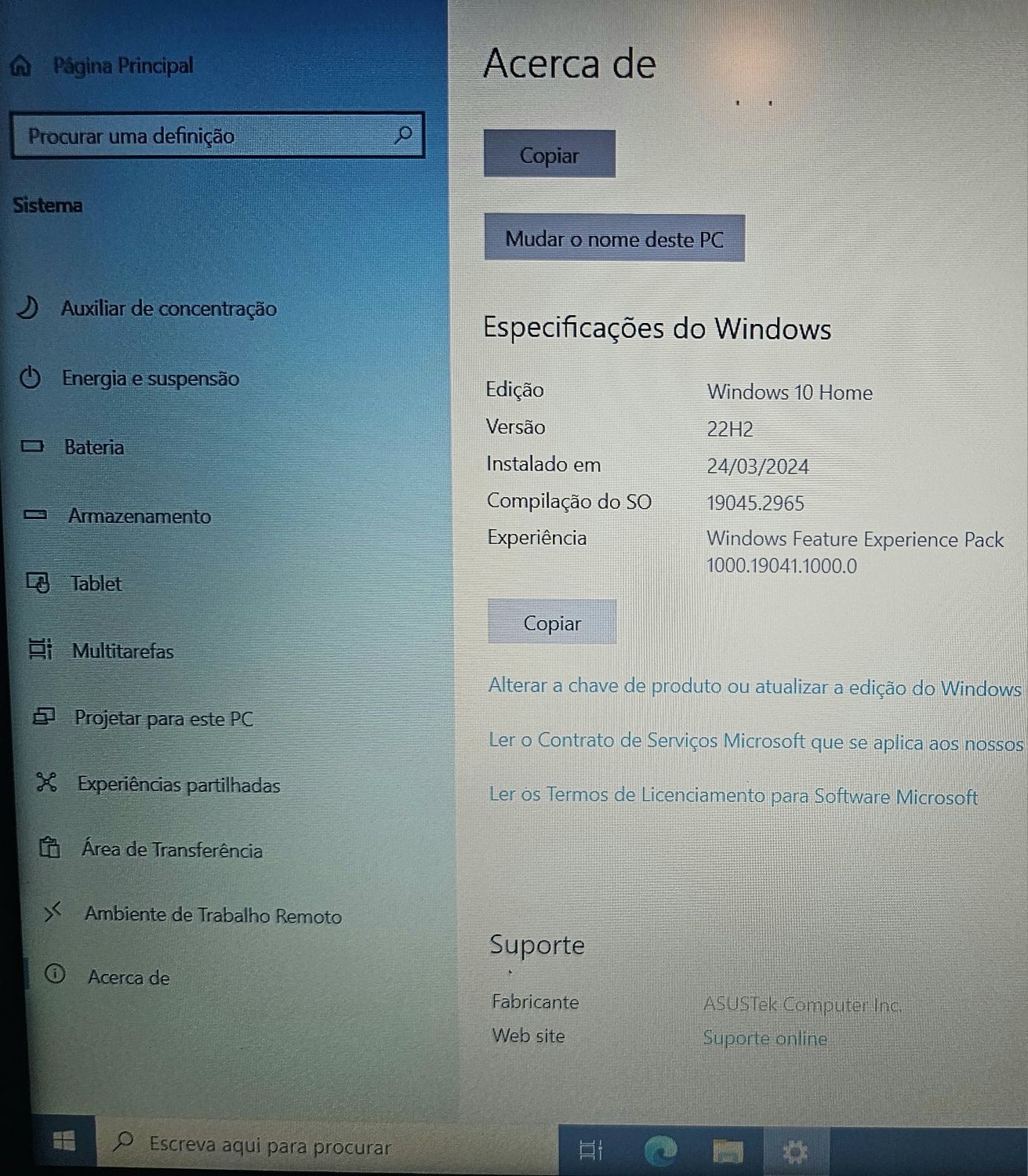 Computador portátil usado