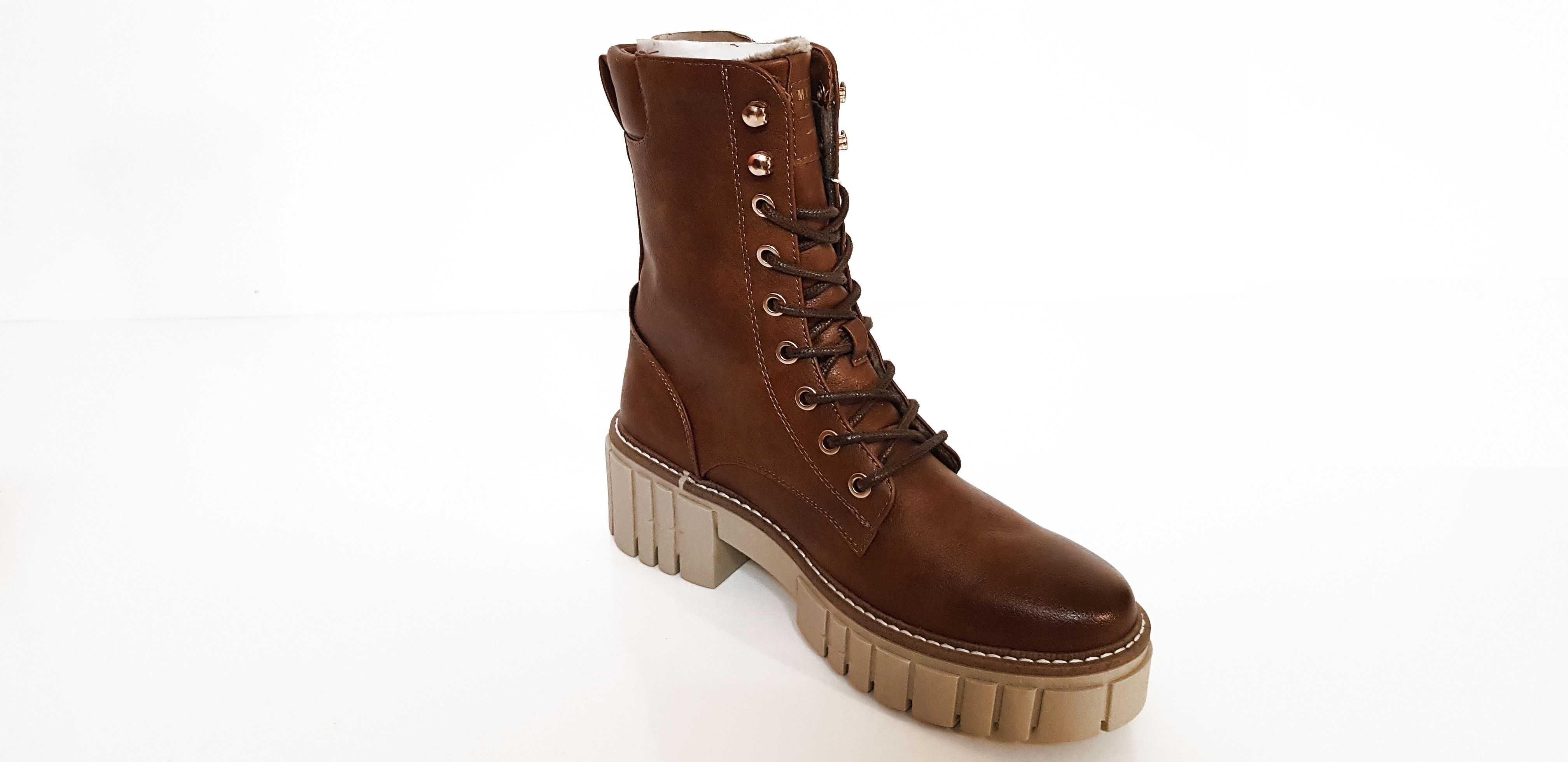 Botki damskie MUSTANG brąz r. 39 SALE !!!