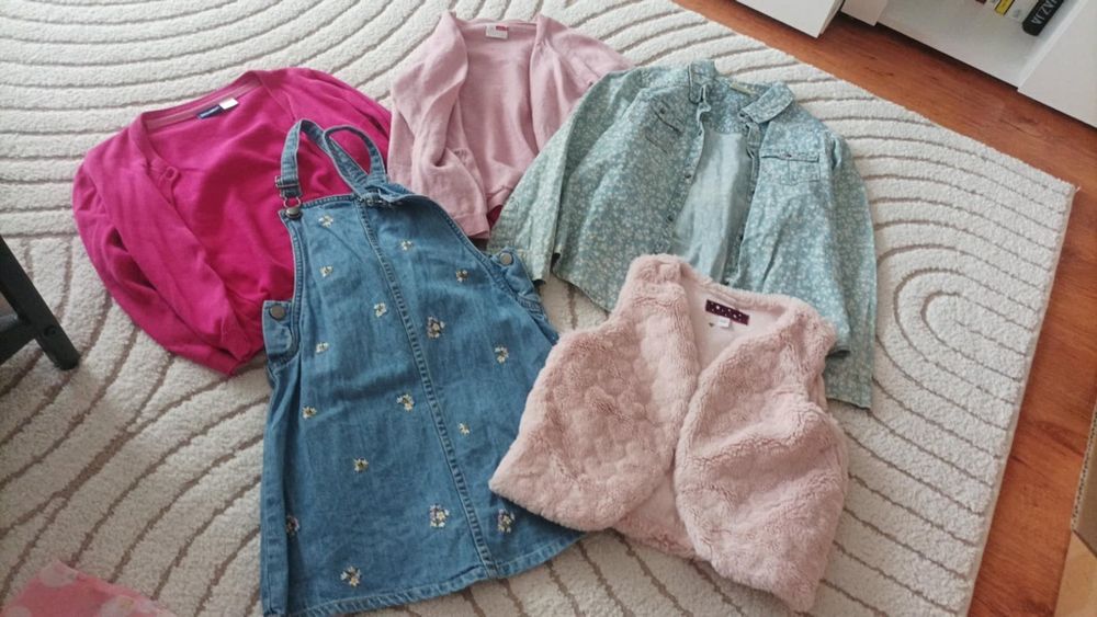 Zestaw ubranek dziewczynka 110 116 stan bdb 50 szt.