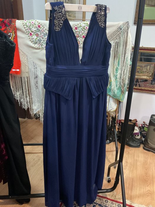 Vestido de noite azul top condição 44