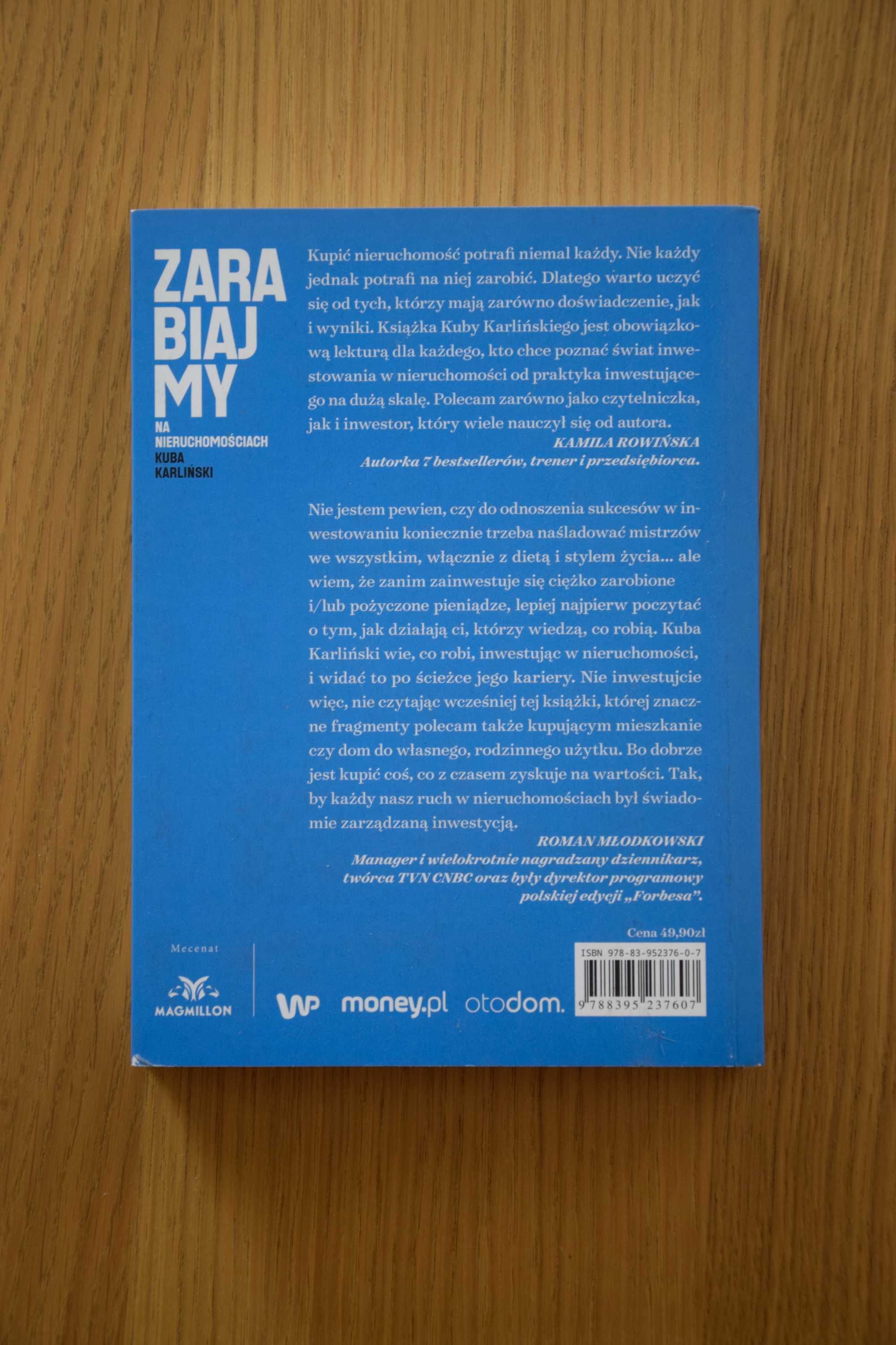 Książka "Zarabiajmy na Nieruchomościach" aut. Kuba Karliński