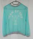 Bluzka w kolorze morskim z tygrysem, przezroczysta   152 cm, h&m
