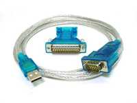 Conversor USB A para cabo de série RS232 - DB9M DB25M