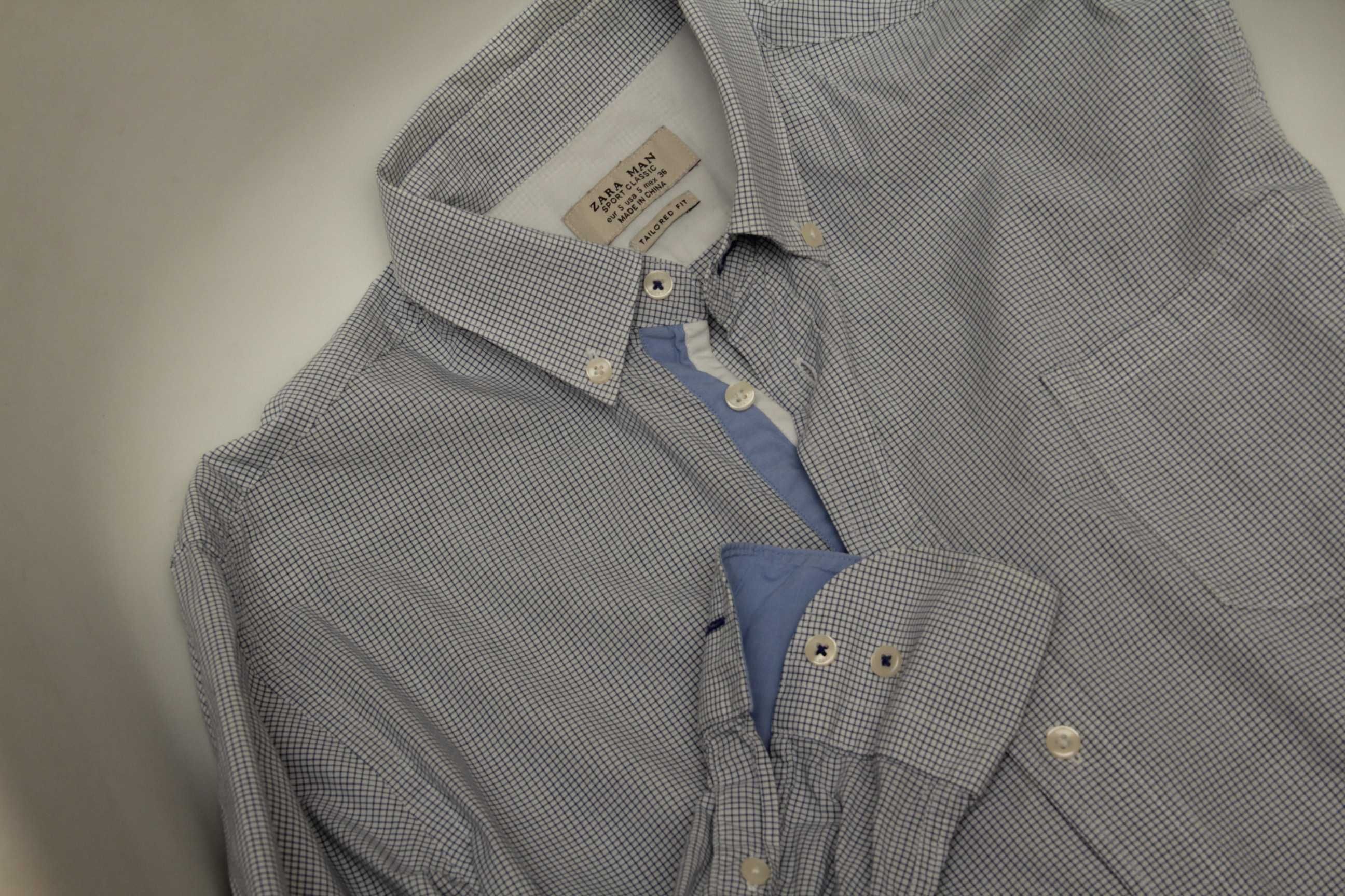 Zara Man рр S-M Tailored fit рубашка из хлопка