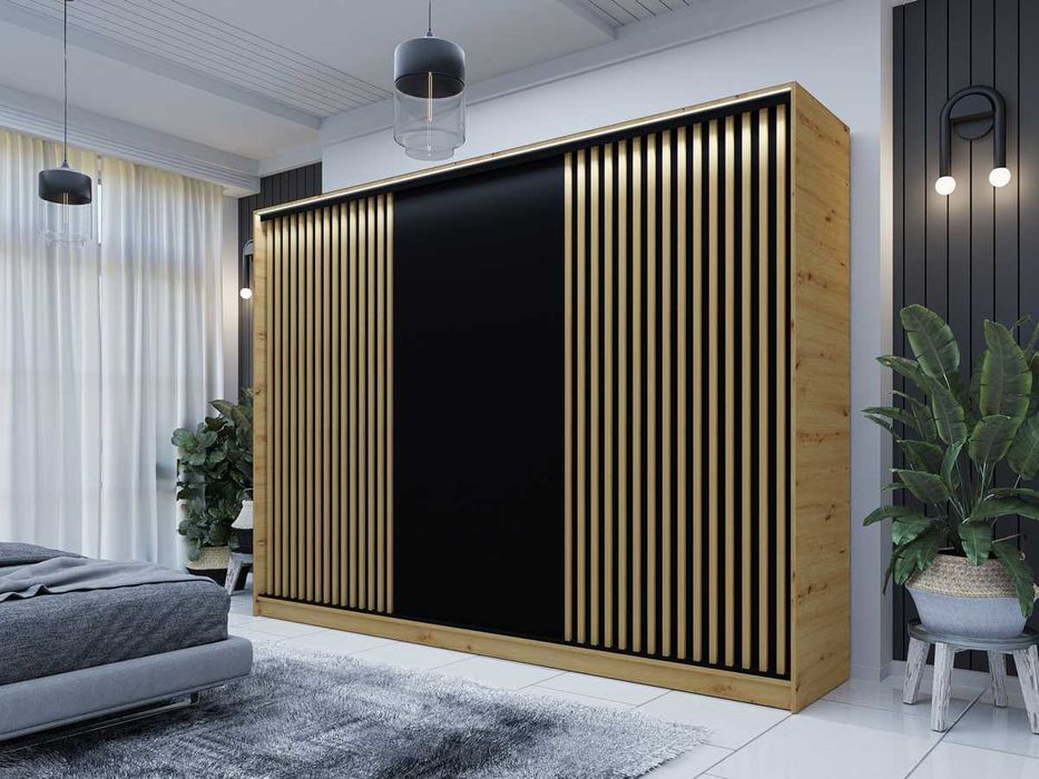 Szafa przesuwna z lamelami 150x205x56