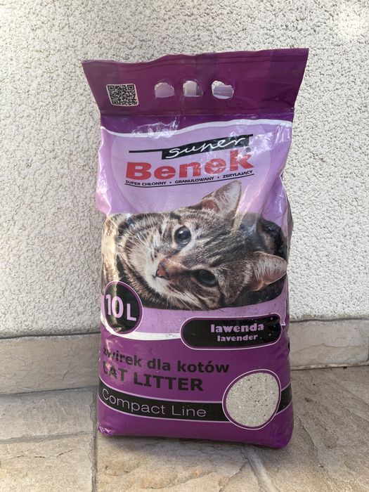 Żwirek dla kotów Super Benek Lawenda 10l