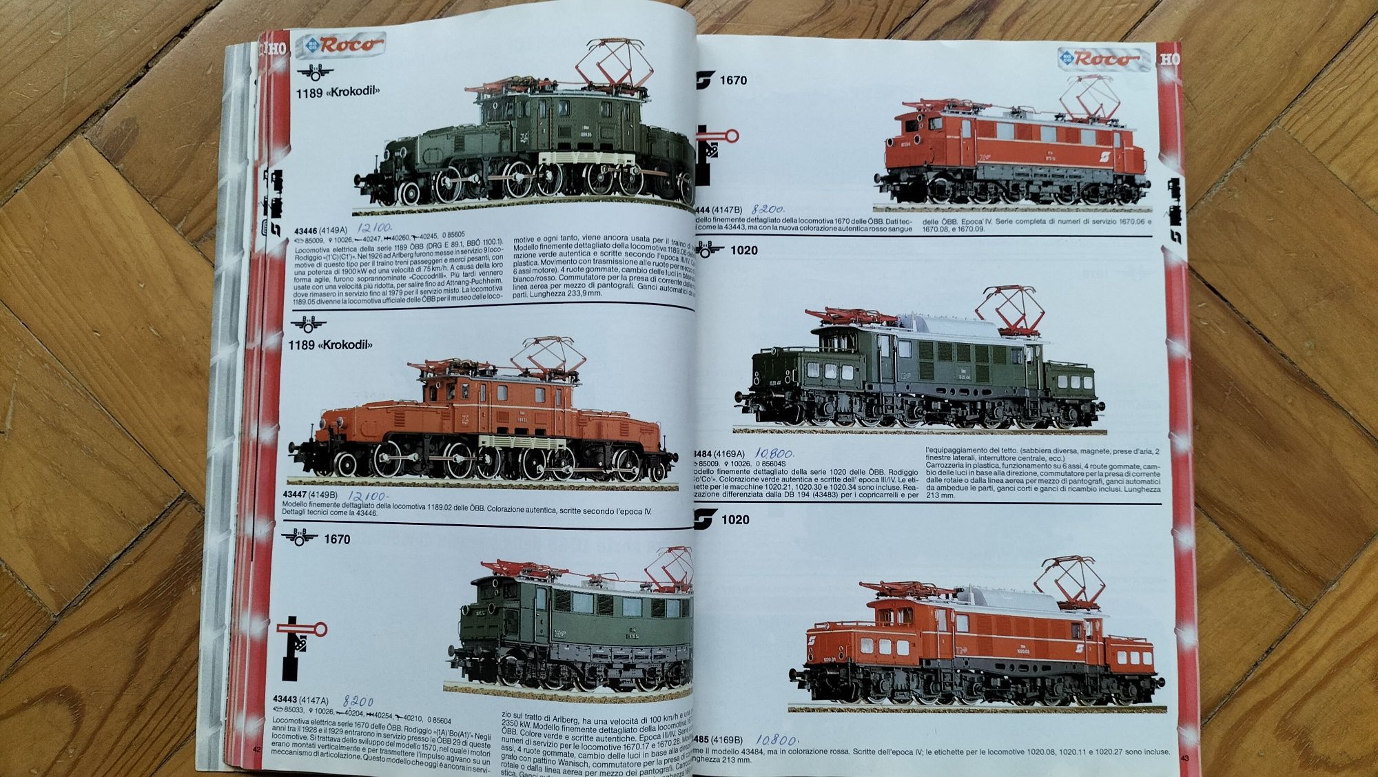 Catálogo antigo Roco modelismo de comboios