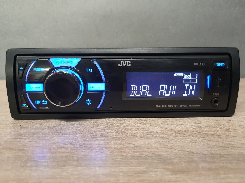 Radio samochodowe JVC KD-X30 MP3, 2x AUX, USB, RDS, RCA na wzmak 4x50W