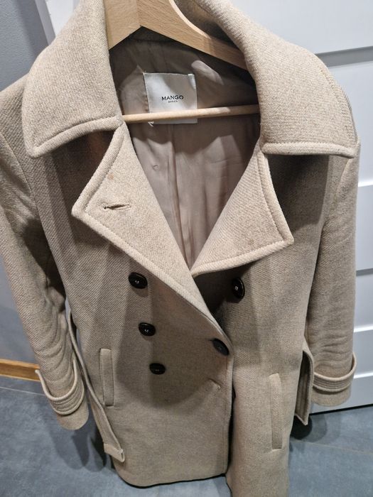 Płaszcz wełniany mango